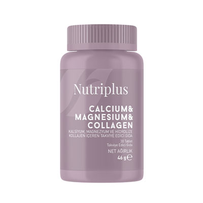 NUTRIPLUS CALCIUM, MAGNESIUM, COLLAGEN 30 აბი
