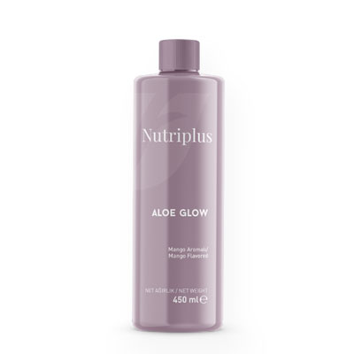 NUTRIPLUS ALOE GLOW ალოე ვერას წვენი მანგოს არომატით 450 მლ.