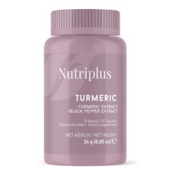 NUTRIPLUS კურკუმა TURMERIC, 30 კაფსულა.
