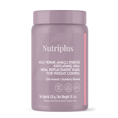 NUTRIPLUS შეიკი მარწყვის არომატით, 520 გრ