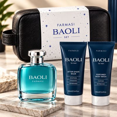 სასაჩუქრე ნაკრები მამაკაცებისთვის DARK BLUE 2026 (BAOLI)